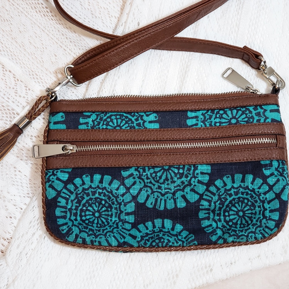 Merona Teal & Navy boho Purse